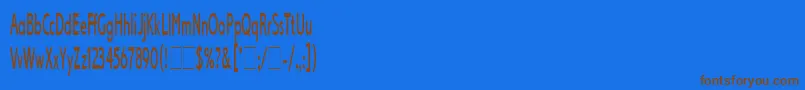 LexikosLetPlain.1.0 Font – Brown Fonts on Blue Background