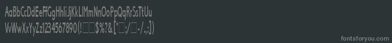 LexikosLetPlain.1.0-Schriftart – Graue Schriften auf schwarzem Hintergrund