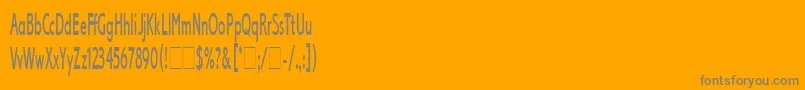 フォントLexikosLetPlain.1.0 – オレンジの背景に灰色の文字