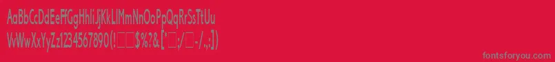 フォントLexikosLetPlain.1.0 – 赤い背景に灰色の文字