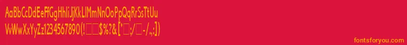 LexikosLetPlain.1.0 Font – Orange Fonts on Red Background