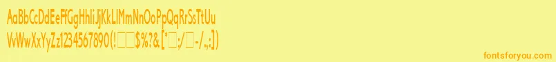 LexikosLetPlain.1.0 Font – Orange Fonts on Yellow Background