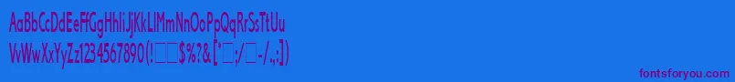 LexikosLetPlain.1.0-Schriftart – Violette Schriften auf blauem Hintergrund