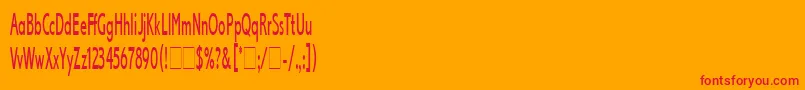 Шрифт LexikosLetPlain.1.0 – красные шрифты на оранжевом фоне