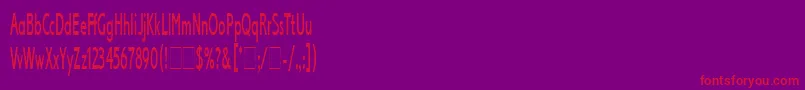 LexikosLetPlain.1.0-fontti – punaiset fontit violetilla taustalla