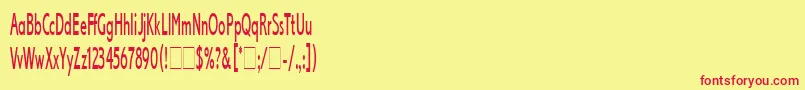 Шрифт LexikosLetPlain.1.0 – красные шрифты на жёлтом фоне