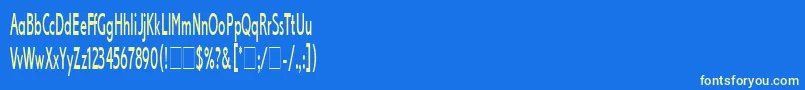 LexikosLetPlain.1.0 Font – Yellow Fonts on Blue Background