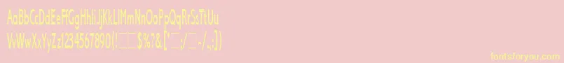 フォントLexikosLetPlain.1.0 – 黄色のフォント、ピンクの背景
