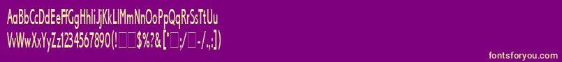 LexikosLetPlain.1.0 Font – Yellow Fonts on Purple Background