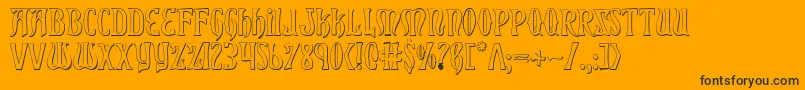 Xiphos ffy Font – Black Fonts on Orange Background