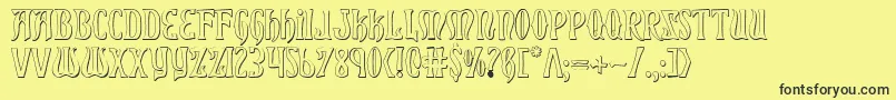 Xiphos ffy Font – Black Fonts on Yellow Background