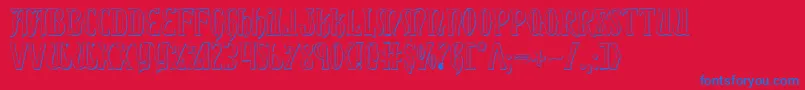 Xiphos ffy Font – Blue Fonts on Red Background