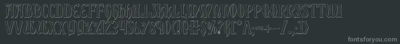 Xiphos ffy Font – Gray Fonts on Black Background