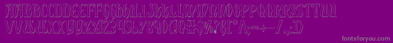 Xiphos ffy Font – Gray Fonts on Purple Background