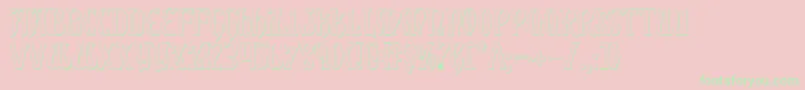 Xiphos ffy Font – Green Fonts on Pink Background