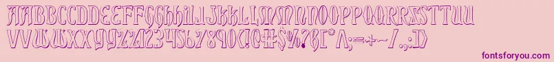 Xiphos ffy Font – Purple Fonts on Pink Background