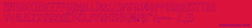 Xiphos ffy Font – Purple Fonts on Red Background