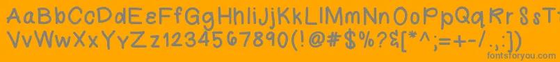 PinkLemonade Font – Gray Fonts on Orange Background