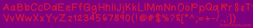 PinkLemonade Font – Red Fonts on Purple Background