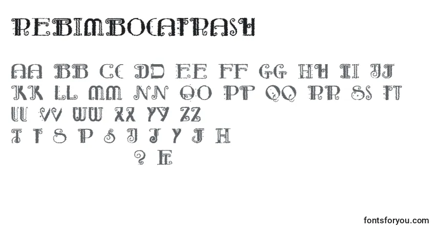 RebimbocaTrashフォント–アルファベット、数字、特殊文字