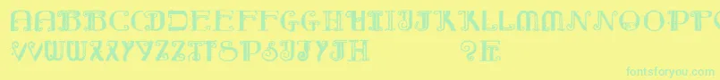 RebimbocaTrash Font – Green Fonts on Yellow Background