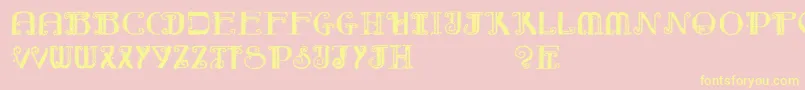 RebimbocaTrash-Schriftart – Gelbe Schriften auf rosa Hintergrund