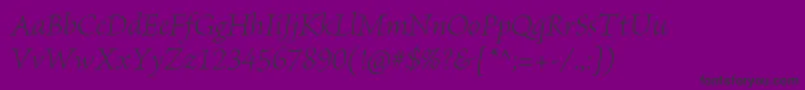 Шрифт BriosoproLightitsubh – чёрные шрифты на фиолетовом фоне