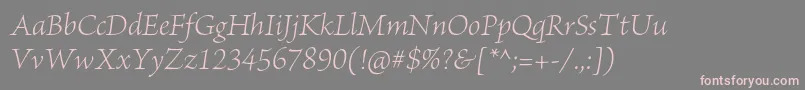 BriosoproLightitsubh Font – Pink Fonts on Gray Background