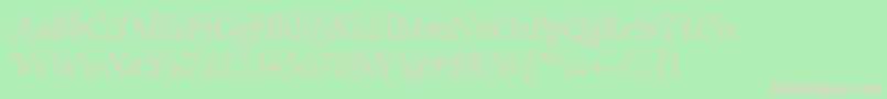 BriosoproLightitsubh Font – Pink Fonts on Green Background