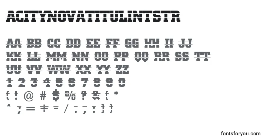 ACitynovatitulintstr-fontti – aakkoset, numerot, erikoismerkit