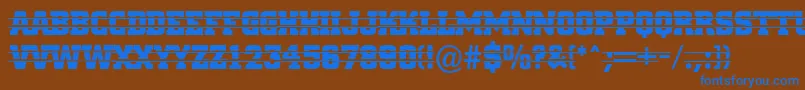 ACitynovatitulintstr Font – Blue Fonts on Brown Background