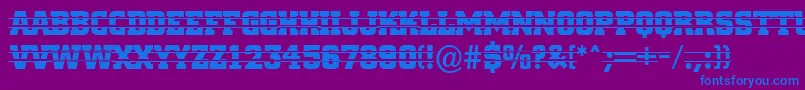 Шрифт ACitynovatitulintstr – синие шрифты на фиолетовом фоне