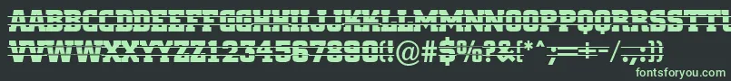ACitynovatitulintstr Font – Green Fonts on Black Background