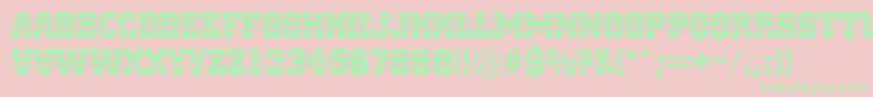 ACitynovatitulintstr Font – Green Fonts on Pink Background