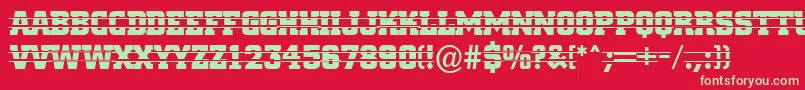 ACitynovatitulintstr Font – Green Fonts on Red Background