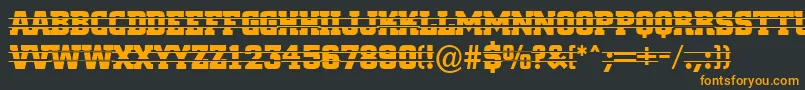 ACitynovatitulintstr Font – Orange Fonts on Black Background