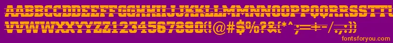 ACitynovatitulintstr Font – Orange Fonts on Purple Background