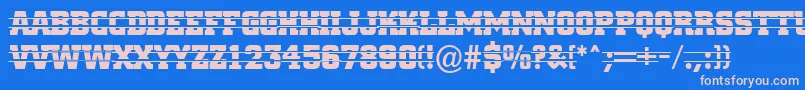 ACitynovatitulintstr Font – Pink Fonts on Blue Background