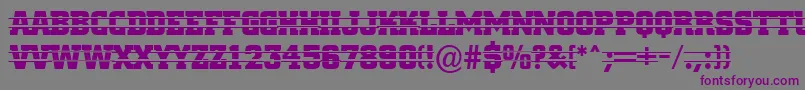 ACitynovatitulintstr Font – Purple Fonts on Gray Background