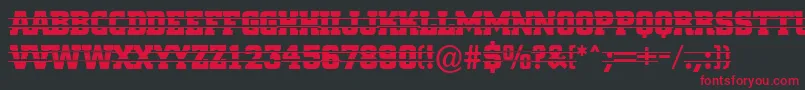 ACitynovatitulintstr Font – Red Fonts on Black Background