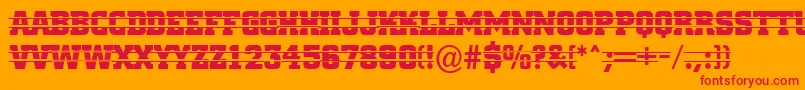 ACitynovatitulintstr Font – Red Fonts on Orange Background