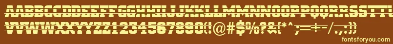 ACitynovatitulintstr Font – Yellow Fonts on Brown Background