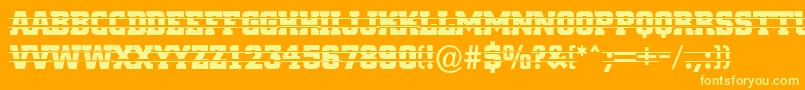 ACitynovatitulintstr Font – Yellow Fonts on Orange Background