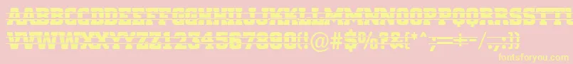 ACitynovatitulintstr Font – Yellow Fonts on Pink Background