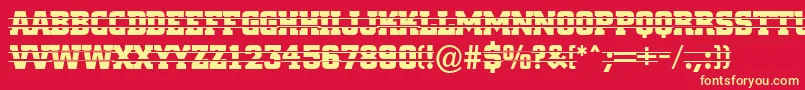 ACitynovatitulintstr Font – Yellow Fonts on Red Background