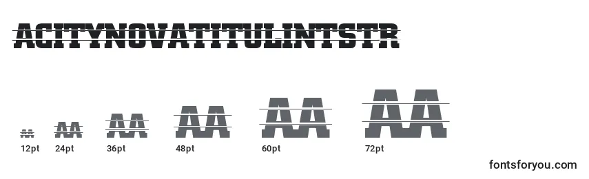 ACitynovatitulintstr Font Sizes