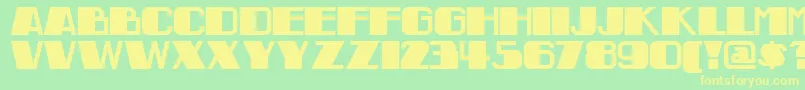 Indon Font – Yellow Fonts on Green Background