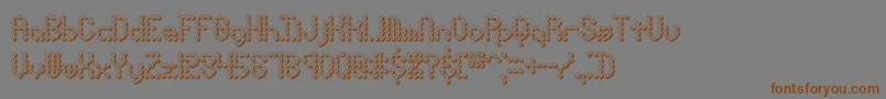 PindownXBrk Font – Brown Fonts on Gray Background