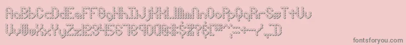 PindownXBrk-Schriftart – Graue Schriften auf rosa Hintergrund