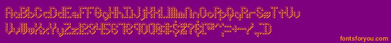 PindownXBrk Font – Orange Fonts on Purple Background